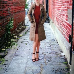 DSquared Brown Houndstooth Fitted Trench Designer Coat 40 4 Fits 2